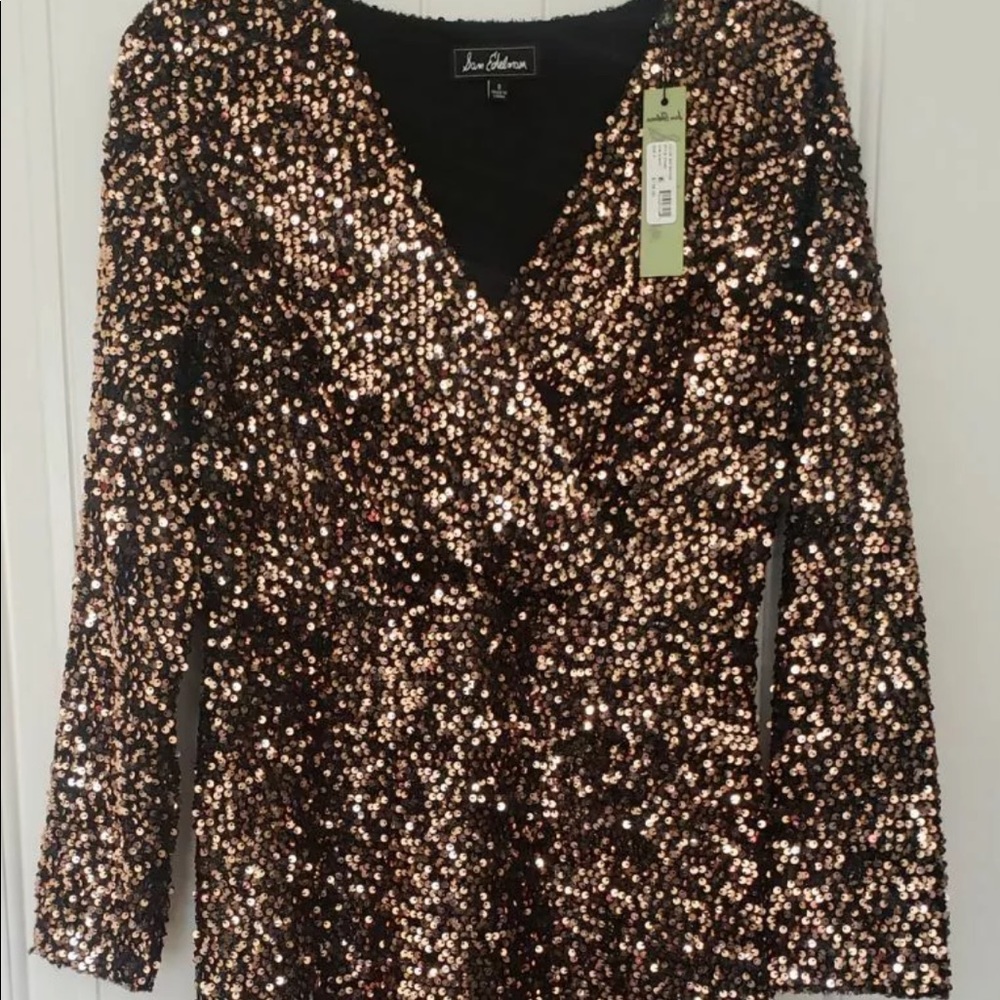 Women’s Sam Edelman Bronze Sequin Dress Size 8 NWT